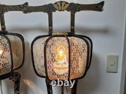 Deux ensembles de lanternes Bon vintage pour décorer pendant le festival Obon au Japon - 11.
