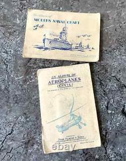 Deux ensembles de livres de cartes de cigarettes John Player : navires modernes / avions civils