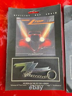 Deux ensembles de porte-clés rares ZZ Top / Souvenirs / Coupé Ford Eliminator 33 / Rock