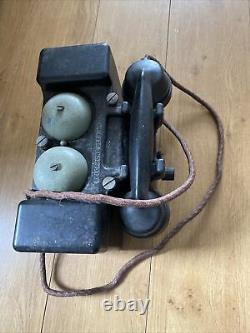 Deux ensembles de téléphones de campagne ANTIQUE OLD MILITARY MOD WW2 MK2 rares à trouver