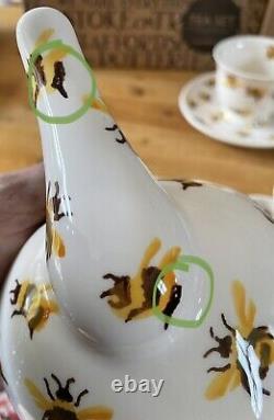 ENSEMBLE À THÉ EMMA BRIDGEWATER AVEC DES BOURDONNES POUR DEUX. NEUF ET DANS SON EMBALLAGE. 1ère QUALITÉ