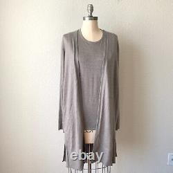 ENSEMBLE Tunique en Cachemire et Cardigan Long CARLISLE Collection Femme Taille M Taupe NEUF SANS ÉTIQUETTE