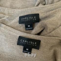 ENSEMBLE Tunique en Cachemire et Cardigan Long CARLISLE Collection Femme Taille M Taupe NEUF SANS ÉTIQUETTE