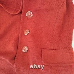 Éblouissante collection St John ensemble tricoté veste orange rouille taille jupe (10) veste (6)