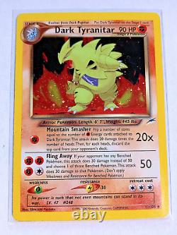 Édition Vintage 1ère Sombre Tyranocif 11/105 Carte Pokemon Rare Holo Néo Destiny