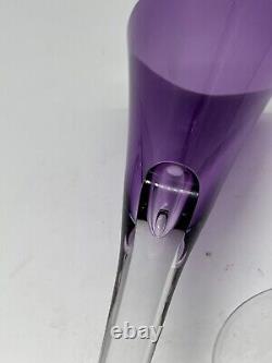 Élégant ensemble de deux flûtes à champagne hautes en cristal Waterford Eclipse