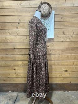 Ensemble Blouse Imprimé Rose et Jupe Maxi Ralph Lauren Country NWT VTG Rare Collectible