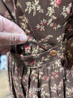 Ensemble Blouse Imprimé Rose et Jupe Maxi Ralph Lauren Country NWT VTG Rare Collectible