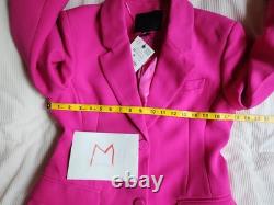 Ensemble Coord ZARA Blazer Ajusté + Pantalons Évasés Collection ZW Fuchsia Neuf avec Étiquette