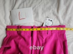 Ensemble Coord ZARA Blazer Ajusté + Pantalons Évasés Collection ZW Fuchsia Neuf avec Étiquette