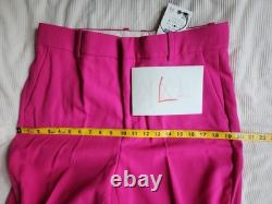 Ensemble Coord ZARA Blazer Ajusté + Pantalons Évasés Collection ZW Fuchsia Neuf avec Étiquette