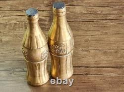 Ensemble De Deux Collectionnables De Bouteille En Cuivre De Cuivre De Coca Cola Vintage
