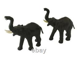 Ensemble De Deux Figurines En Cuir Éléphant, Figurine Éléphant, Cadeau Éléphant