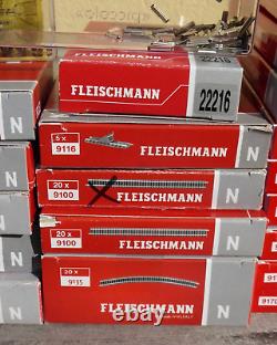 Ensemble Fleischmann N-Profi 9170 + 9171, 20 x Aiguillages + de nombreuses Voies, neuf