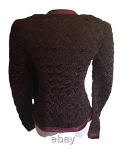 Ensemble Haut Pantalon Vintage Jeanne Marc Taille 2P Petite Marron Foncé