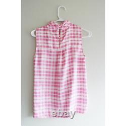 Ensemble J Crew Collection Top sans manches à volants roses Jupe en soie twill Nwot Épuisé