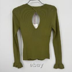 Ensemble Nelly de Kilte Collection avec haut côtelé et pantalon à jambes larges, vert eucalyptus, S 1