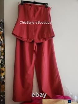 Ensemble Zara haut sans manches croisé XXL + pantalon à double pli L Collection Zw