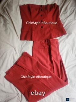 Ensemble Zara haut sans manches croisé XXL + pantalon à double pli L Collection Zw