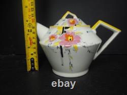 Ensemble à thé pour deux en porcelaine ivoire Ridgways Art Déco des années 1930