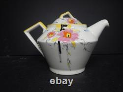 Ensemble à thé pour deux en porcelaine ivoire Ridgways Art Déco des années 1930