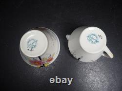 Ensemble à thé pour deux en porcelaine ivoire Ridgways Art Déco des années 1930