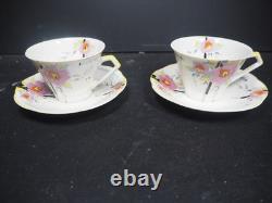 Ensemble à thé pour deux en porcelaine ivoire Ridgways Art Déco des années 1930