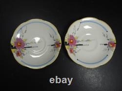 Ensemble à thé pour deux en porcelaine ivoire Ridgways Art Déco des années 1930