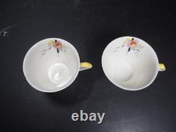 Ensemble à thé pour deux en porcelaine ivoire Ridgways Art Déco des années 1930