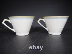 Ensemble à thé pour deux en porcelaine ivoire Ridgways Art Déco des années 1930