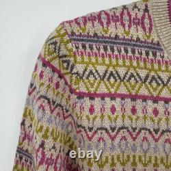 Ensemble assorti débardeur et cardigan en maille jacquard Fair Isle Goldie de Kilte Collection – taille XS