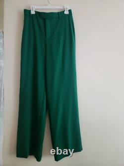 Ensemble coordonné Zara Veste droite Taille L + Pantalon Taille M Collection ZW Vert Neuf avec étiquettes