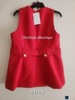 Ensemble coordonné Zara avec gilet long ceinturé taille L+ et pantalon évasé taille XL collection Zw rouge neuf avec étiquette.