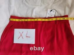 Ensemble coordonné Zara : gilet ceinturé + pantalon évasé rouge, collection Zw, taille XL, neuf avec étiquette.