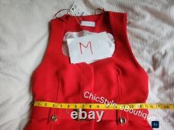 Ensemble coordonné Zara gilet long ceinturé + pantalon évasé collection Zw rouge taille M BNWT