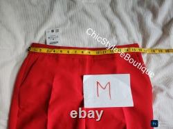 Ensemble coordonné Zara gilet long ceinturé + pantalon évasé collection Zw rouge taille M BNWT