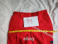 Ensemble coordonné Zara gilet long ceinturé + pantalon évasé collection Zw rouge taille M BNWT