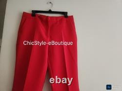 Ensemble coordonné Zara gilet long ceinturé taille L+ pantalon évasé taille M collection Zw rouge BNWT