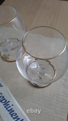 Ensemble de 2 Rares Articles de Collection en Verre Doré Josephinenhütte