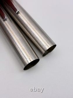 Ensemble de 2 stylos plume PILOT Myu 701 argentés courts, plume F et M, vintage