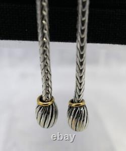 Ensemble de 3 pièces : Bracelet, Collier Lariat, Boucles d'oreilles en chaîne liquide avec cristaux pavé en ton argent.