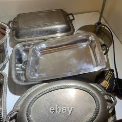 Ensemble de 5 pièces antiques en argent plaqué anglais Sheffield, couverts, en deux parties séparées