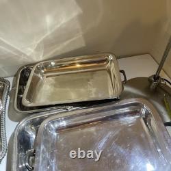 Ensemble de 5 pièces antiques en argent plaqué anglais Sheffield, couverts, en deux parties séparées