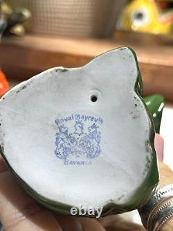 Ensemble de DEUX Porte-cure-dents Royal Bayreuth Cocher ET Allumeur de réverbères Marque Bleue