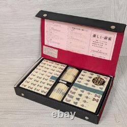 Ensemble de Mahjong sans marque, tuiles bicolores, dos vert, dés et bâtonnets de score inclus