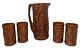 Ensemble De Bar Vintage Twos Company Hawaiian Tiki Polynesian Pitcher Jug & Tumblers Mug