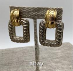 Ensemble de bijoux Givenchy : collier, bracelet, boucles d'oreilles, or, argent, maillons, chunky, vintage