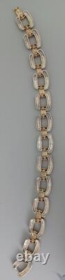 Ensemble de bijoux Givenchy : collier, bracelet, boucles d'oreilles, or, argent, maillons, chunky, vintage