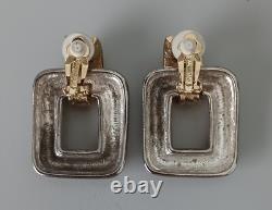 Ensemble de bijoux Givenchy : collier, bracelet, boucles d'oreilles, or, argent, maillons, chunky, vintage