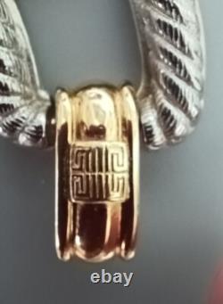 Ensemble de bijoux Givenchy : collier, bracelet, boucles d'oreilles, or, argent, maillons, chunky, vintage